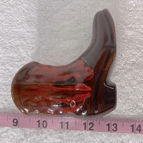 Vintage Brown Red Pottery Mini Boot Calgary Alta - Picture 10 of 11